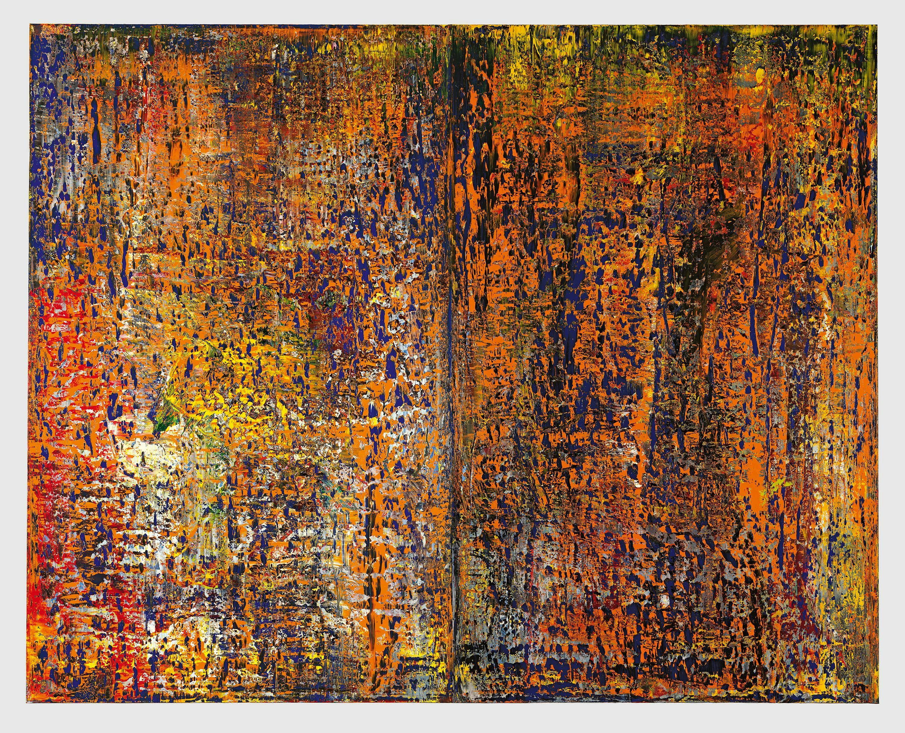 A painting by Gerhard Richter, titled Abstraktes Bild (Abstract Painting), dated 1989.